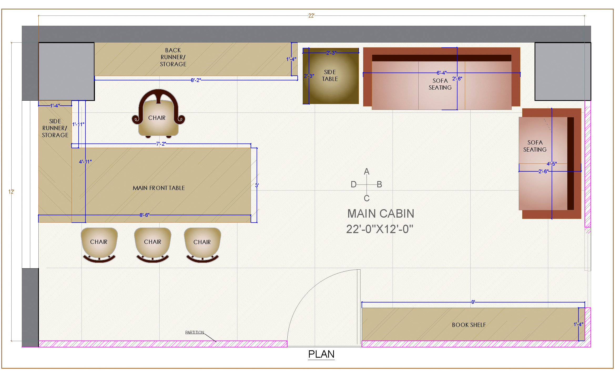 Office Cabin Layout Plan - Free AutoCAD Block